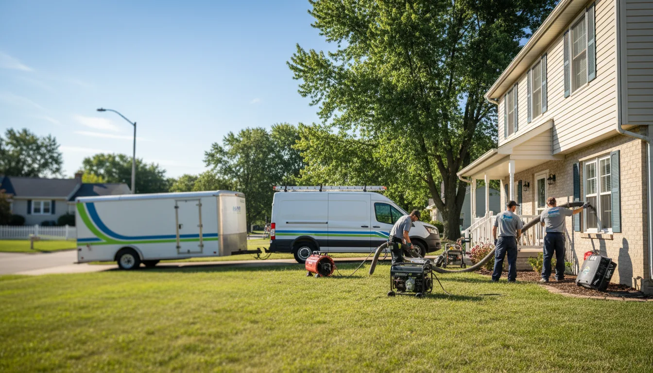 Flooded Basement Restoration And Cleanup With Repair in West Lebanon, IN near me